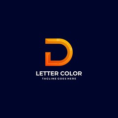 Vector Logo Illustration Letter Gradient Colorful Style.