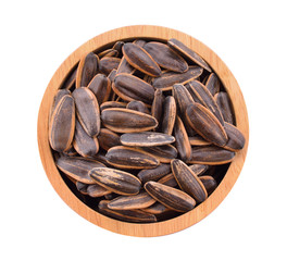 Sunflower seeds isolated on a white background