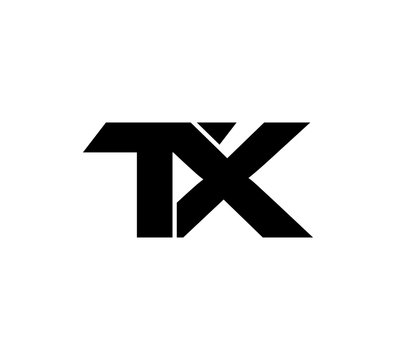 Initial 2 letter Logo Modern Simple Black TX