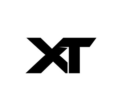 Initial 2 letter Logo Modern Simple Black XT