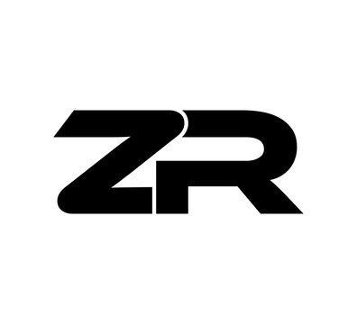 Initial 2 letter Logo Modern Simple Black ZR