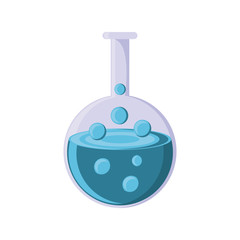 chemical laboratory test tube on white background