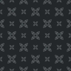 Modern Vector Background | Decorative Geometric Pattern | Colors: Black, Gray | Seamless Wallpaper For Your Design