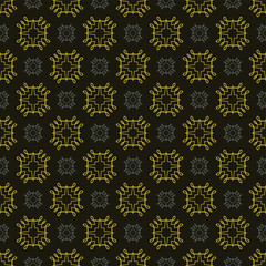 Contemporary Flower Pattern | Brown Background Vector | Seamless Background For Interior Design