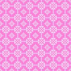 Modern Floral Pattern | Pink background Vector | Seamless Background For Interior Design