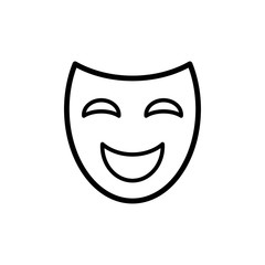 theater mask - carnival mask icon vector design template