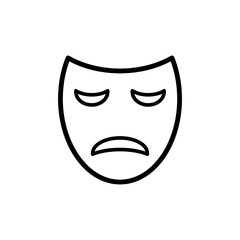 theater mask - carnival mask icon vector design template