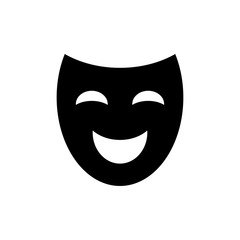 theater mask - carnival mask icon vector design template