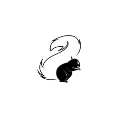 squirrel icon or logo isolated sign symbol vector illustration