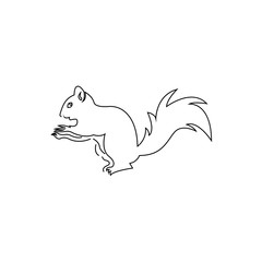 squirrel icon or logo isolated sign symbol vector illustration