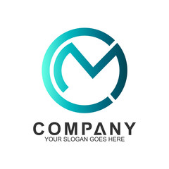 CM/MC Logo,Vector Logo Letter C And Letter M In Unity,Letter Combination Business Logo Template