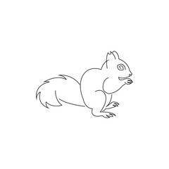 squirrel icon or logo isolated sign symbol vector illustration