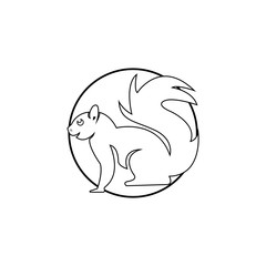 squirrel icon or logo isolated sign symbol vector illustration