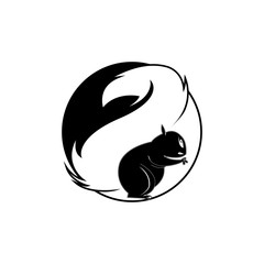 squirrel icon or logo isolated sign symbol vector illustration