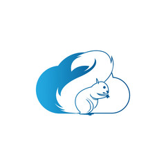 squirrel icon or logo isolated sign symbol vector illustration