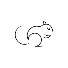 squirrel icon or logo isolated sign symbol vector illustration