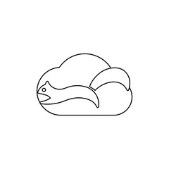 squirrel icon or logo isolated sign symbol vector illustration