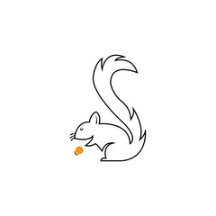 squirrel icon or logo isolated sign symbol vector illustration