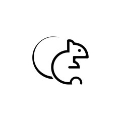 squirrel icon or logo isolated sign symbol vector illustration