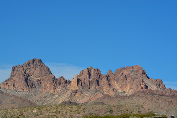 Fototapeta na wymiar Black Mountain Range in the Lake Mead National Recreation Area in Mohave County, Arizona USA