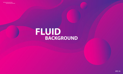 Liquid color background design. Pink elements with fluid gradient. Dynamic shapes composition. Vector illustration