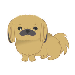 ペキニーズ　犬　イラスト