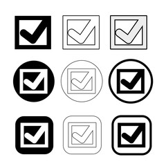Simple check mark icon sign design