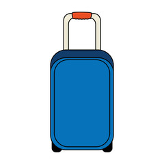 wheeled luggage suitcase isolated icon vector illustration design