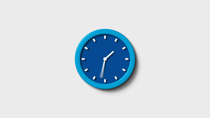 Amazing white background blue color clock icon,Wall clock icon,clock icon,watch icon