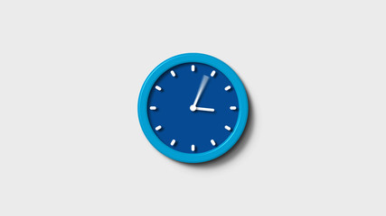 Amazing white background blue color clock icon,Wall clock icon,clock icon,watch icon