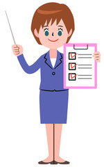 ビジネスウーマン　チェック　ポイント