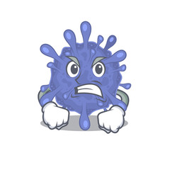 Biohazard viruscorona cartoon character design with angry face