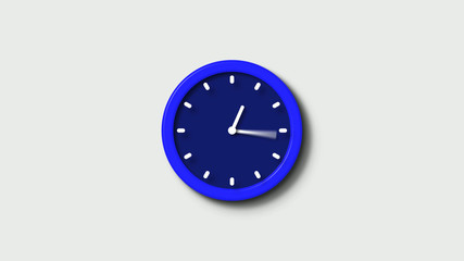 White background blue clock icon,clock icon,wall clock icon