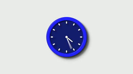 New blue clock wall icon,clock icon,White background clock icon