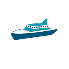 Ship graphic design template vector isolated