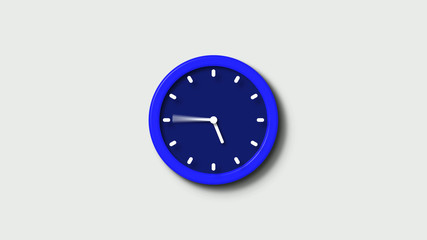 New blue clock wall icon,clock icon,White background clock icon