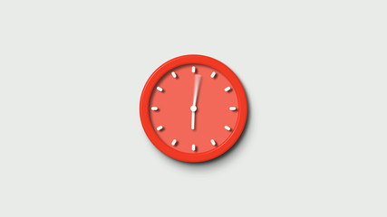 White background red wall clock icon,Clock icon,Counting down clockicon