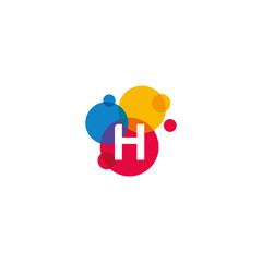 illustration vector graphic logo innovation tech in letter H
