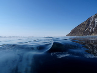 ice wave on lake Baikal
