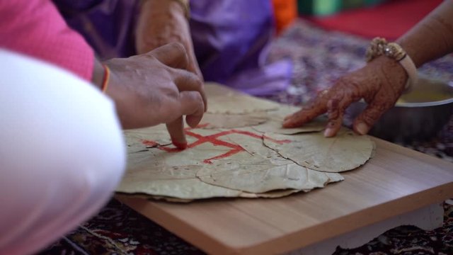 Ongoing rituals performed by groom during indian marwadi wedding in Bangalore