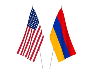 America and Armenia flags