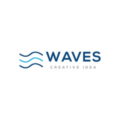 Waves Logo Icon Design Vector