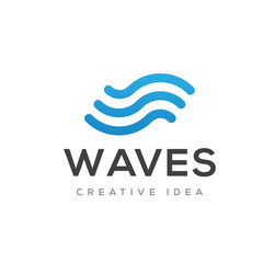 Waves Logo Icon Design Vector