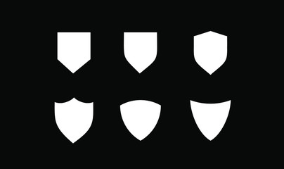 collection black shield logo icon template