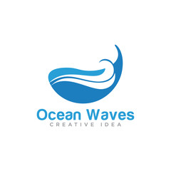 Waves Logo Icon Design Vector