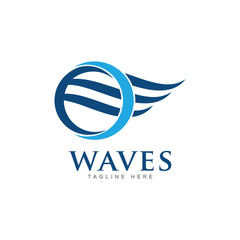 Waves Logo Icon Design Vector