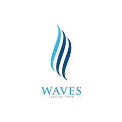 Waves Logo Icon Design Vector
