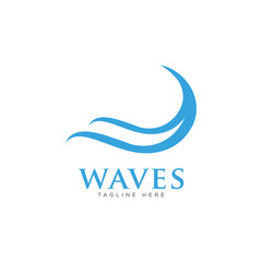 Waves Logo Icon Design Vector