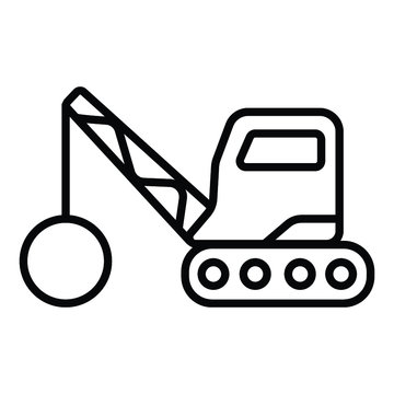 Demolish truck icon vector illustration