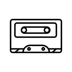 Audio cassette tape icon vector
